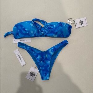 NWT Princess Polly Dark Blue Floral Bikini
